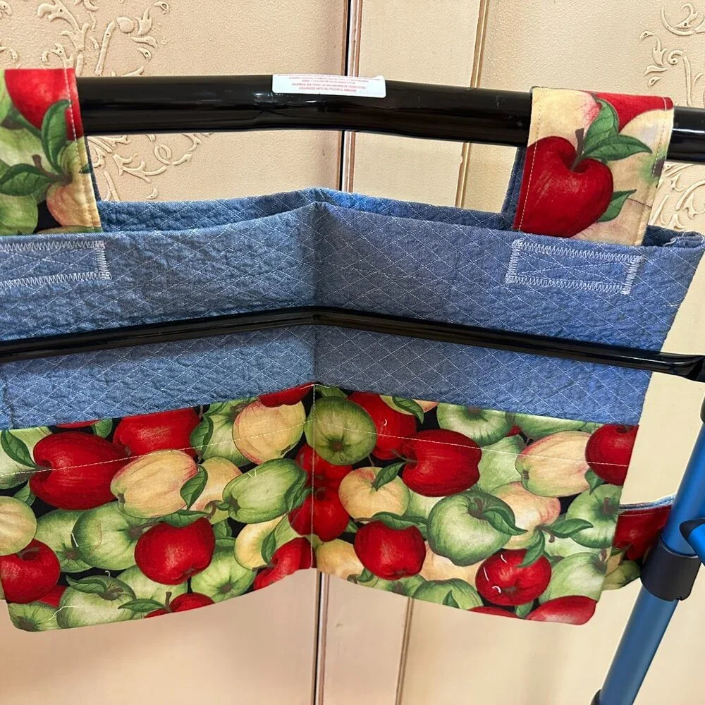 New Walker, Rollater Stroller Tote Bag Caddy w/large top & side buttons Homemade